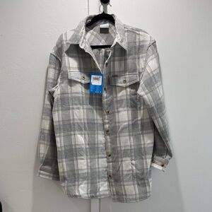 Columbia Gray and White Plaid Shacket
